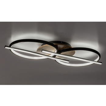 Stropné svietidlo ARASH 1 čierna/drevo 4