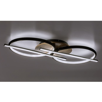 Stropné svietidlo ARASH 1 čierna/drevo 5