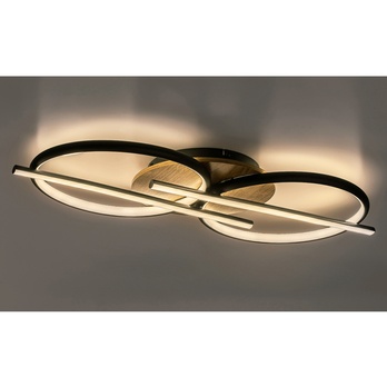 Stropné svietidlo ARASH 1 čierna/drevo 6