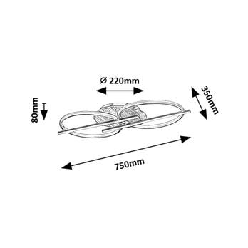 Stropné svietidlo ARASH 1 čierna/drevo 7