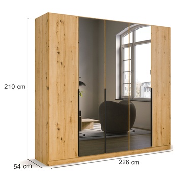 Šatníková skriňa ARCENIA II dub artisan 4