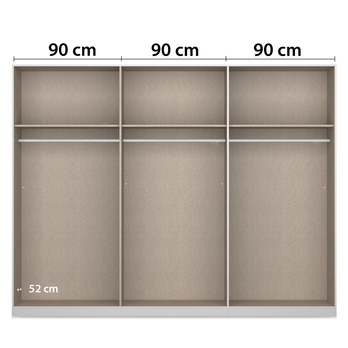 Šatníková skriňa ARCENIA III alpská biela 2