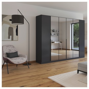 Šatníková skriňa ARCENIA III sivá metalická 1