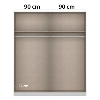 Šatníková skriňa ARCENIA IV sivá metalická 2