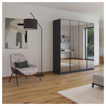 Šatníková skriňa ARCENIA IV sivá metalická 1