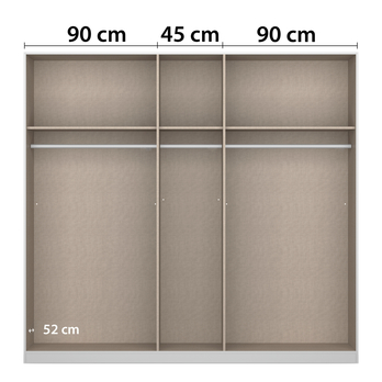 Šatníková skriňa ARCENIA V dub artisan 2