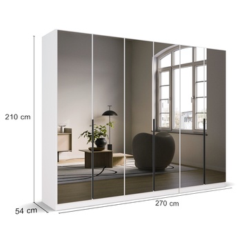 Šatníková skriňa ARCENIA VI alpská biela 4