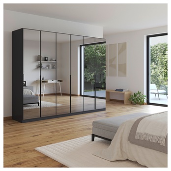 Šatníková skriňa ARCENIA VI sivá metalická 1