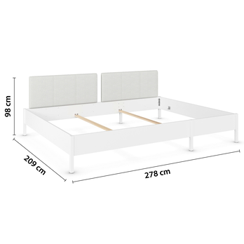 Rodinná posteľ AREM III alpská biela, 270x200 cm 4