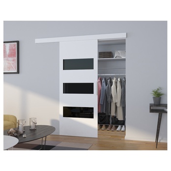 Posuvné dvere ARES 76 biela/čierna, 76x205 cm 1