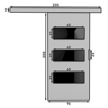 Posuvné dvere ARES 96 wenge/čierna, 96x205 cm 2