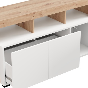 TV komoda ARGYLL 154 1Z1D biela/dub artisan 8