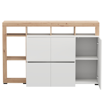 Komoda ARGYLL 154 2Z1D biela/dub artisan 2
