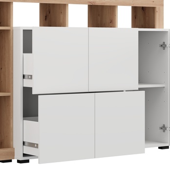 Komoda ARGYLL 154 2Z1D biela/dub artisan 8