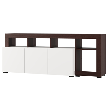 TV komoda ARGYLL 154 3D biela/tmavý dub 4