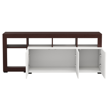 TV komoda ARGYLL 154 3D biela/tmavý dub 2