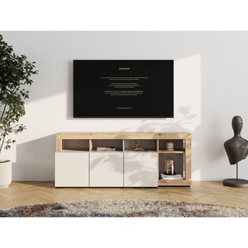 TV komoda ARGYLL 154 3D kašmírová/dub artisan 3