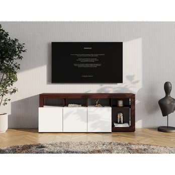TV komoda ARGYLL 154 biela/tmavý dub 3
