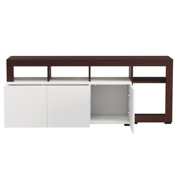 TV komoda ARGYLL 154 biela/tmavý dub 2