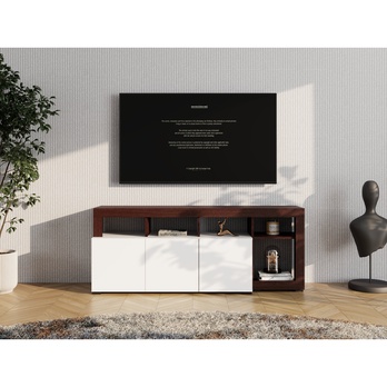 TV komoda ARGYLL 154 biela/tmavý dub 3