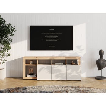 TV komoda ARGYLL 154 kašmírová/dub artisan 1