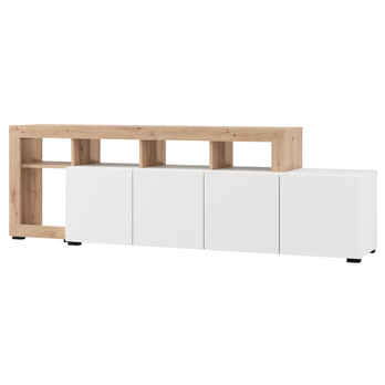 TV komoda ARGYLL 192 4D biela/dub artisan 4