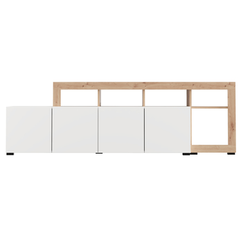 TV komoda ARGYLL 192 4D biela/dub artisan 5