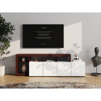 TV komoda ARGYLL 192 biela/tmavý dub 3