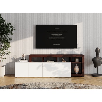 TV komoda ARGYLL 192 biela/tmavý dub 3