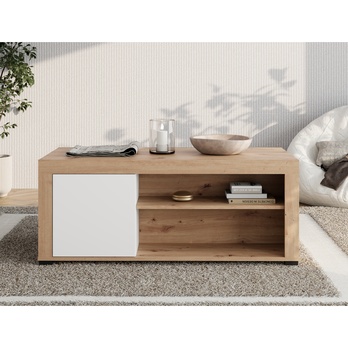 Konferenčný stolík ARGYLL biela/dub artisan 1