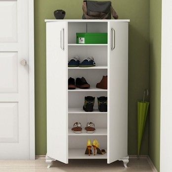 Skrinka na topánky/komoda ARI biela 2