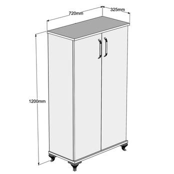 Skrinka na topánky/komoda ARI biela 5