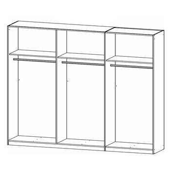 Šatníková skriňa ARIANNA dub sonoma, 6 dverí, 2 zrkadlá 2