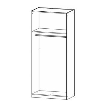 Šatníková skriňa ARIANNA dub sonoma, 91 cm, 2 zrkadlá 2