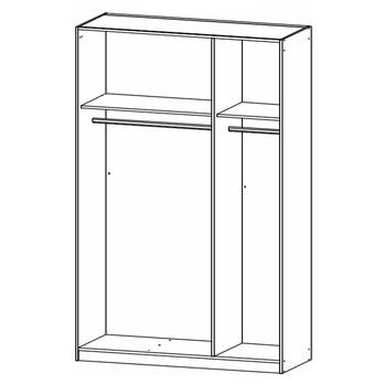 Šatníková skriňa ARIANNA dub sonoma, 3 dvere, zrkadlo 2