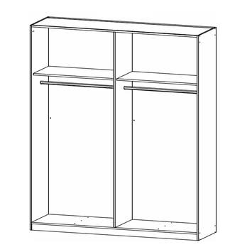 Šatníková skriňa ARIANNA dub sonoma, 4 dvere, 2 zrkadlá 2