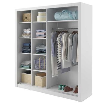 Šatníková skriňa ARIEL biela 2