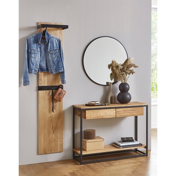 Nástenný vešiak ARIZONA I dub/čierna 1