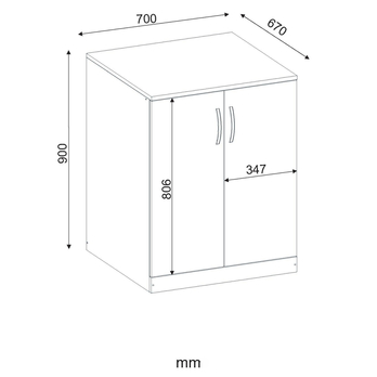 Kúpeľňová skrinka na práčku ARIZONA III biela 4