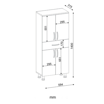 Kúpeľňová skrinka ARIZONA VI biela 5