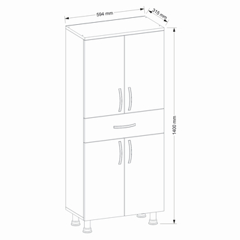 Kúpeľňová skrinka ARIZONA VI béžová/travertín 7