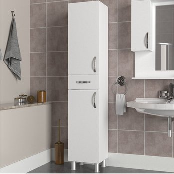 Vysoká kúpeľňová skrinka ARIZONA biela 1