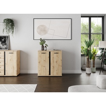 Komoda ARLANA 1 dub artisan/čierna 3