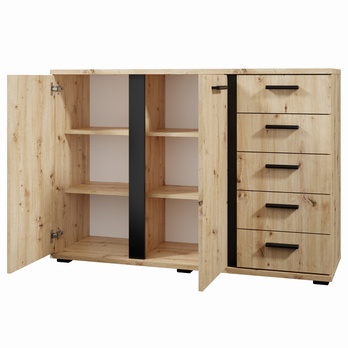 Komoda ARLANA 5 dub artisan/čierna 2