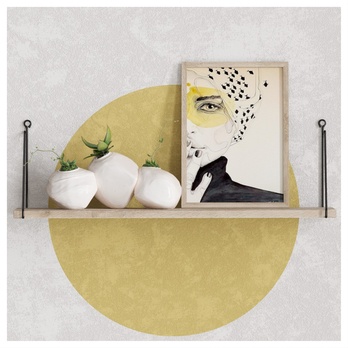 Nástenná polica ARMONI 2 hnedá/prírodná 1