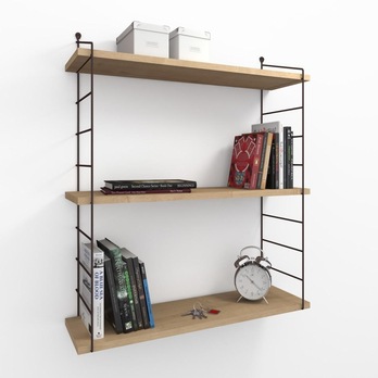 Nástenný regál ARMONI 3 hnedá/dub 1