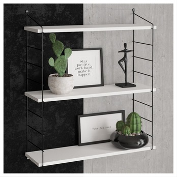 Nástenný regál ARMONI 3 čierna/biela 1