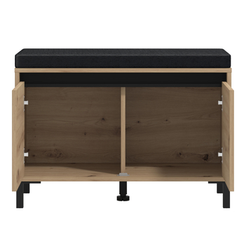 Lavica na topánky ARRAN dub artisan/matná čierna 2