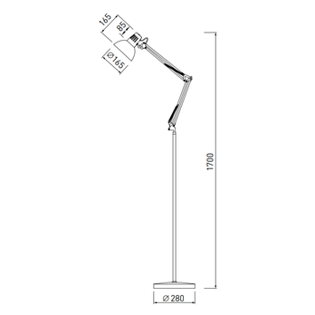 Stojacia lampa ARTEMIA čierna 1