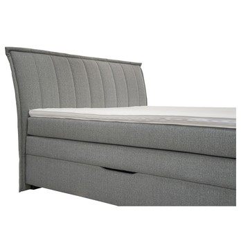 Posteľ boxspring ARTHUR svetlosivá, 180x200 cm 2